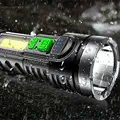 Multi-function Bright Led Flashlight Battery Power Rechargeable Strong Focusing Light Flash Light Xenon Forces Torch preview-2