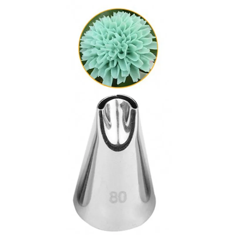 Chrysanthemum Nozzle Lcing Piping Pastry Nozzles Kitchen Gadget Baking Accessories Making Cake Decoration Tools #80