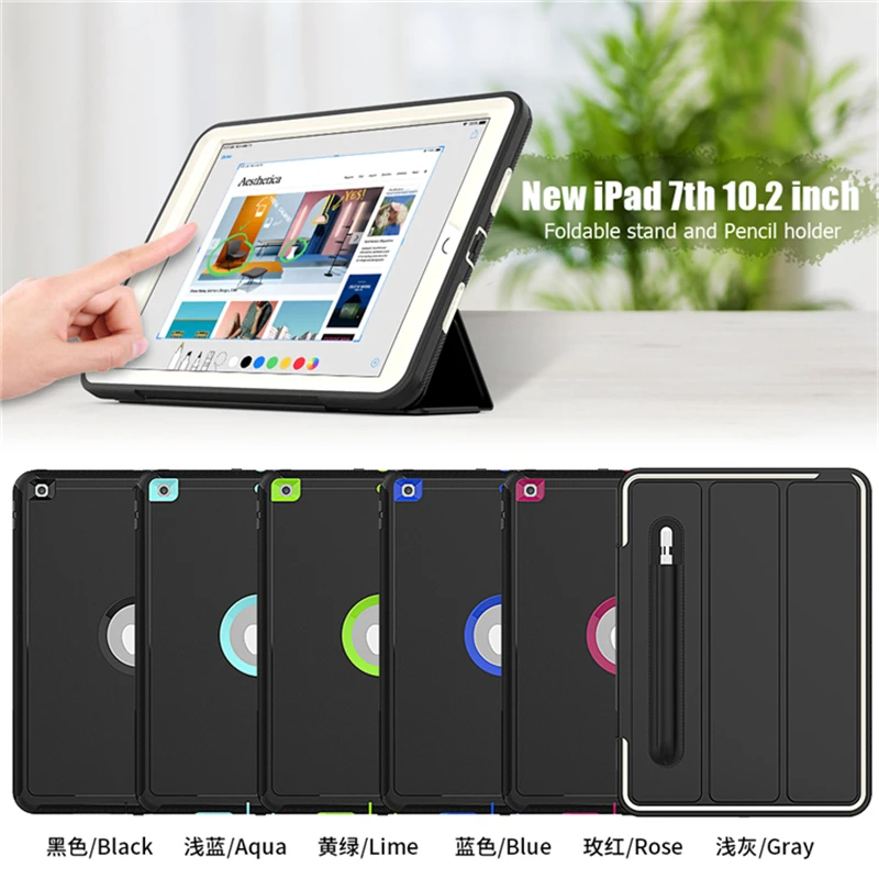 7th gen ipad case with pencil holder