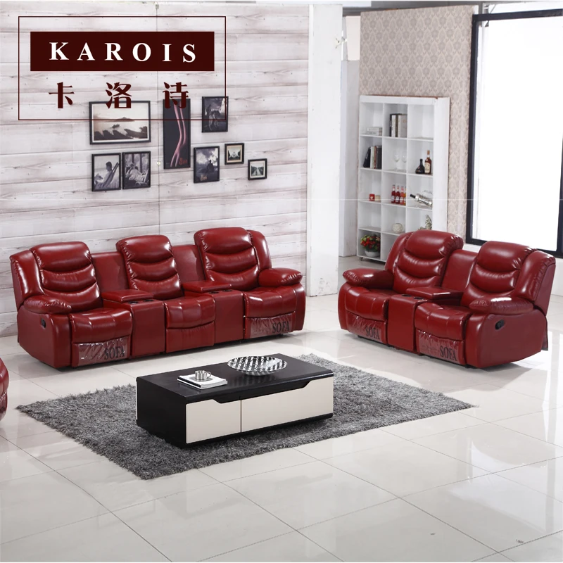 red recliner sofa