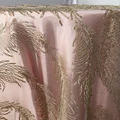 Champagne Gold Stiff Mesh Embroidery Table Cloth For Wedding Event Home preview-4