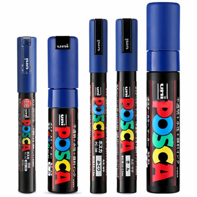 UNI POSCA Marker Pen Set,Acrylic Plumones Rotuladores  PC-1M,3M,5M,8K,17K,7/8/15 Colors POP Poster Pen/Graffiti Advertisement Art