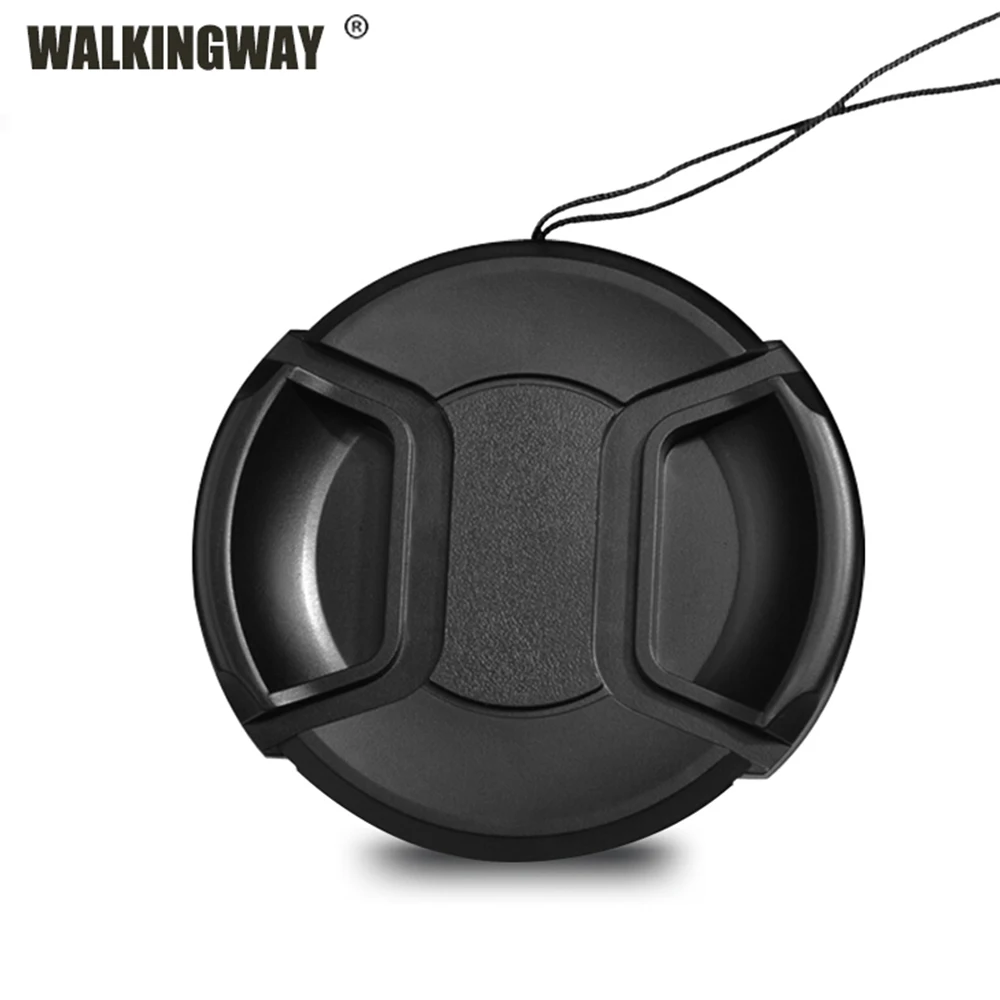 Walkingway Lens Cap Holder 43/49/52/55/58/62/67/72/77/82mm Center Pinch Snap-on Cap Cover Lens Cap Protective Lens Protector-animated-img