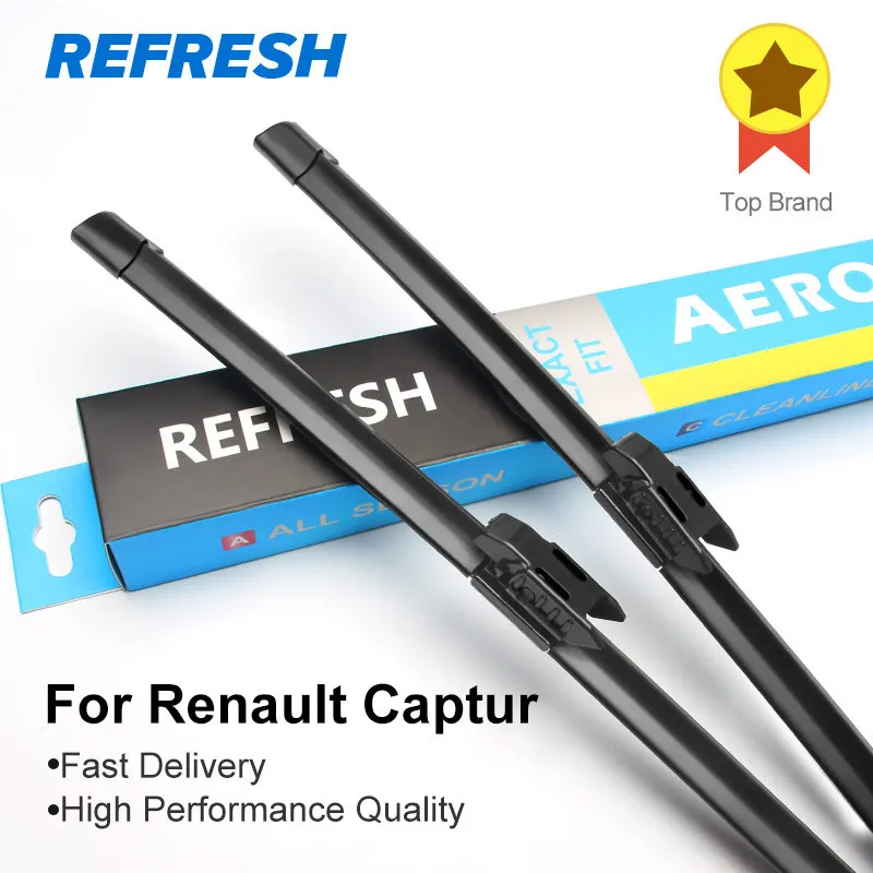 REFRESH Windscreen Wiper Blades for Renault Captur ( Kaptur ) Fit Bayonet Lock Arms 2013 2014 2015 2016 2017 2018 2019 2020-animated-img
