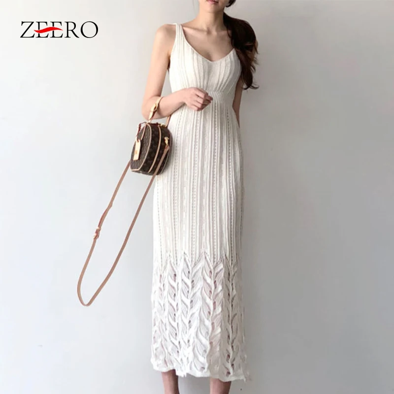 2022 Summer Women Sexy White Knitted 