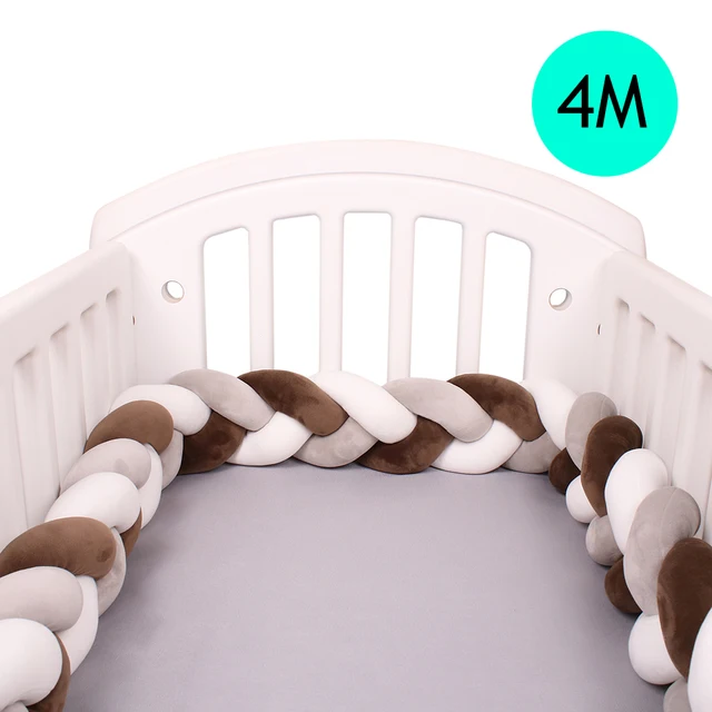 knitted crib bumper