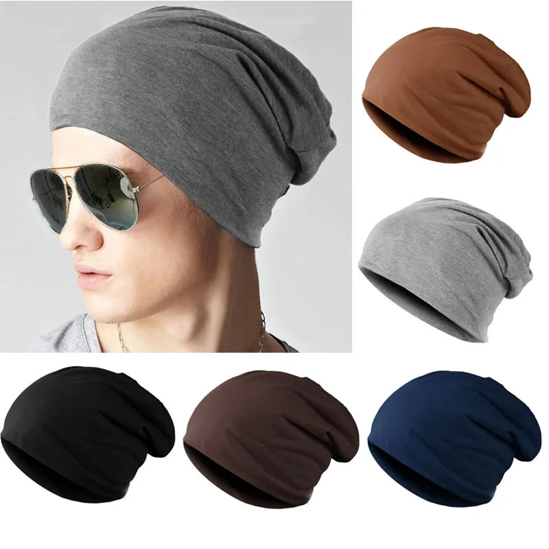 Classical Men's Autumn Winter Hats Solid Color Beanies Hip-pop Hats Skullies Female Male Hats Gorro Crochet-animated-img