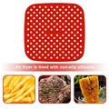 Air Fryer Liner Air Fryer Mat Food Grade Non-Stick Silicone Fryer Basket For 7.5~9-Inch Air Fryers Steamers Kitchen Accessories preview-6