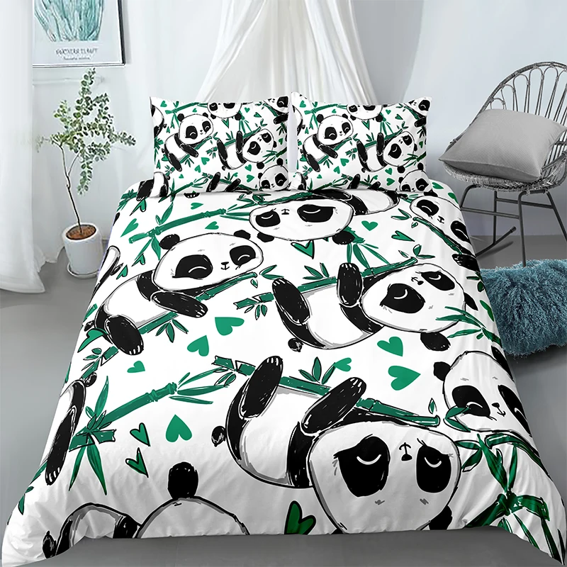 panda single bed cover