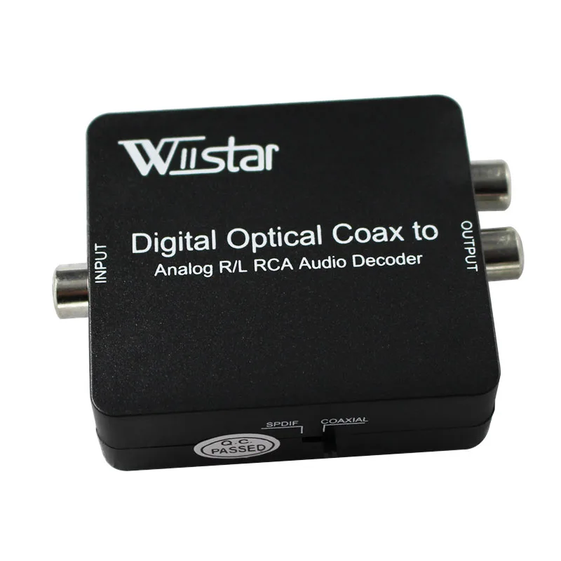 Digital to Analog Audio Converter for Dolby Decoder Optical to 3.5mm Optical Out to RCA DTS DAC Decode Converter Optical/SPDIF/-animated-img
