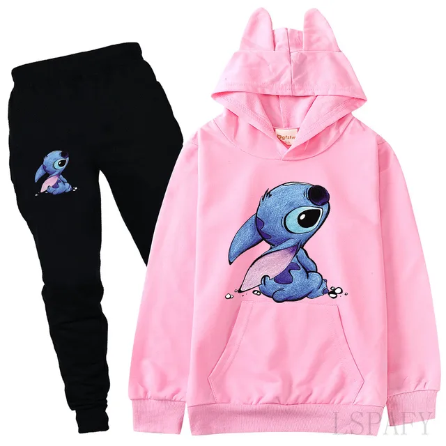 Kids Stitch Boojiboo Hoodie Suit Toddler Boy Girl Abomination Little  Monster Tracksuit Top Trunks Set Children Sports Clothes