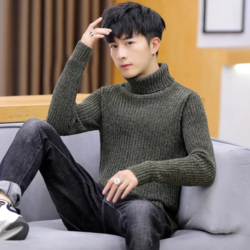 2019 Turtleneck Sweater Men Wool 