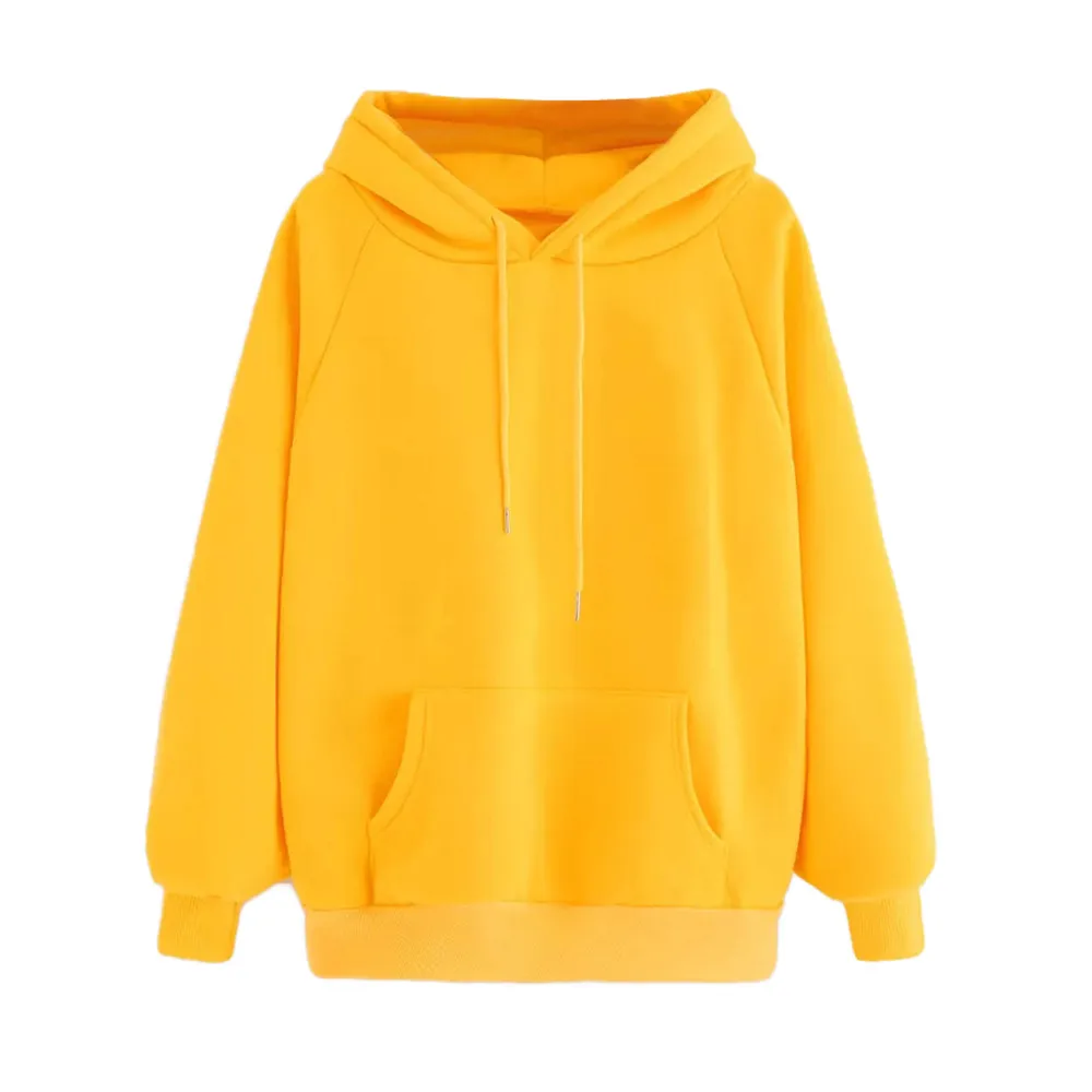 Yellow hooded sweatshirt women's Clearance