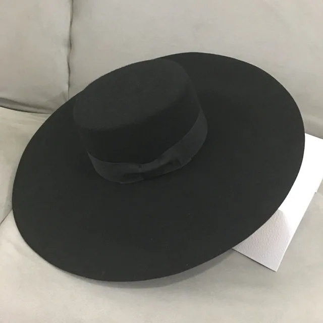 New Retro Style Big Warm Wide Brim Wool 