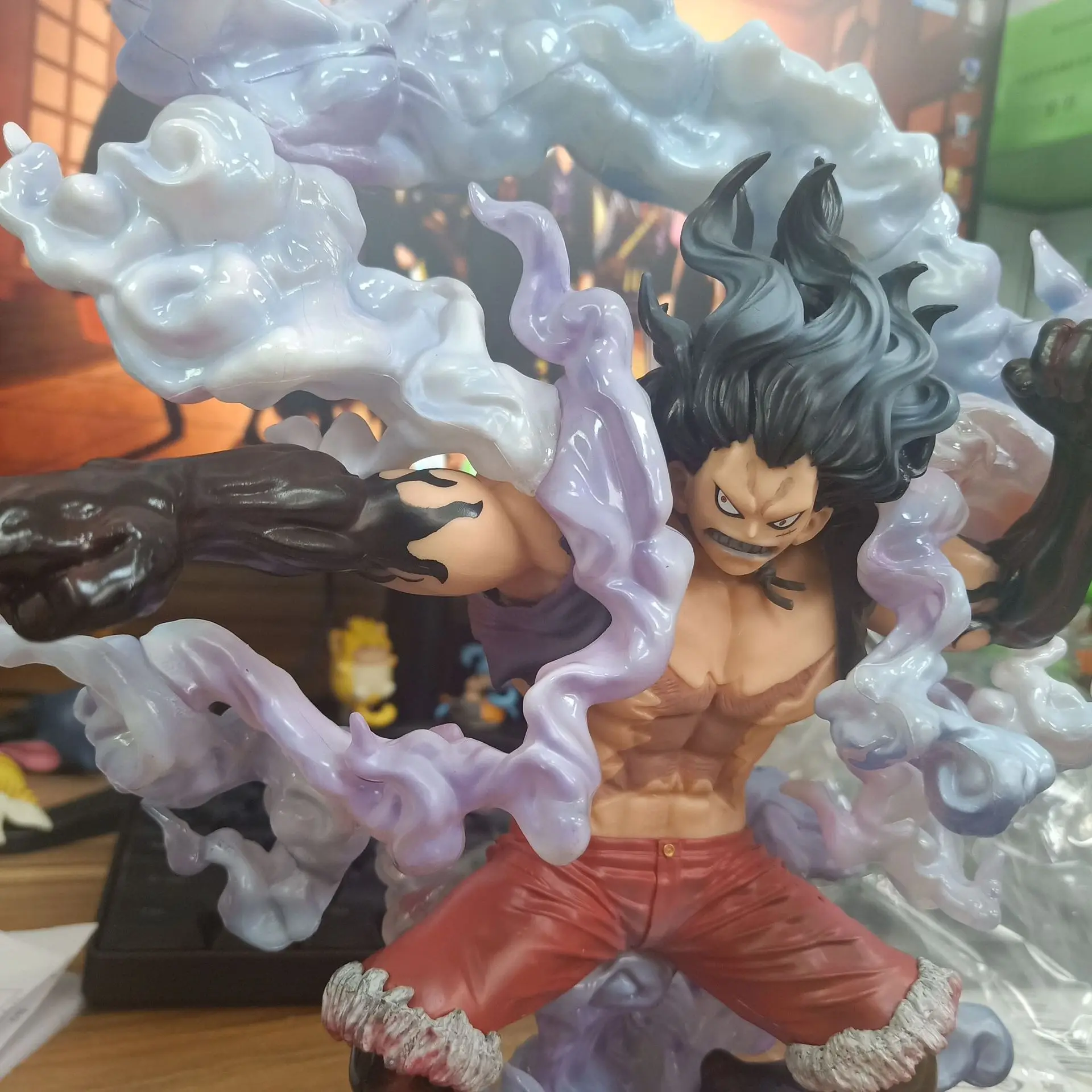 Kupit Aliekspress One Piece Luffy Gear 4 Snake Man Pvc Action Figure Anime One Piece Monkey D Luffy Snake Man Collection Figurine Toy 280mm