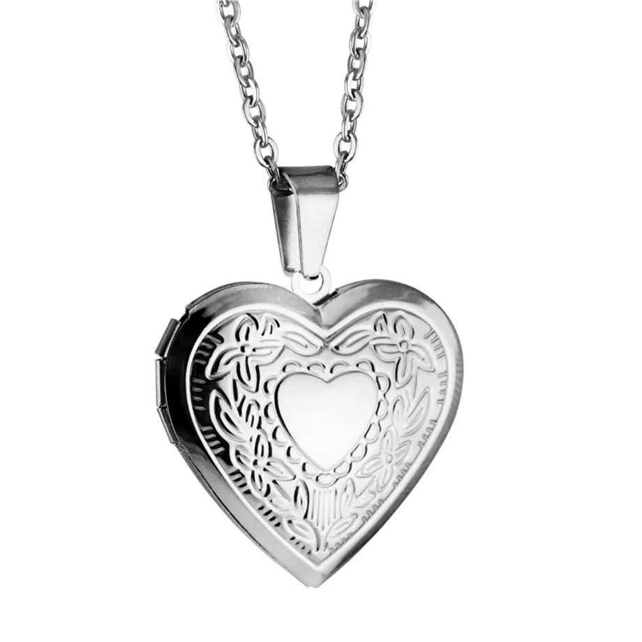 Romantic Heart Locket Pendant Necklaces 