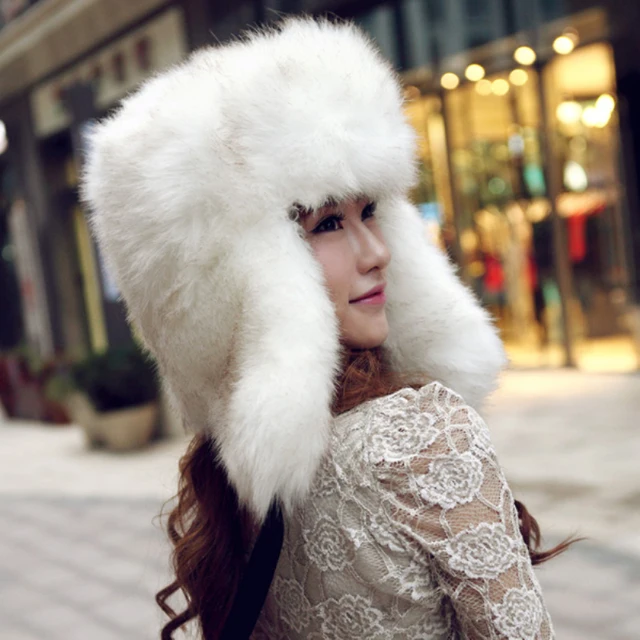 chauffør modnes gasformig Ladies Russian Fur Hat Fur Hats Women Earflap Faux Fur, 43% OFF