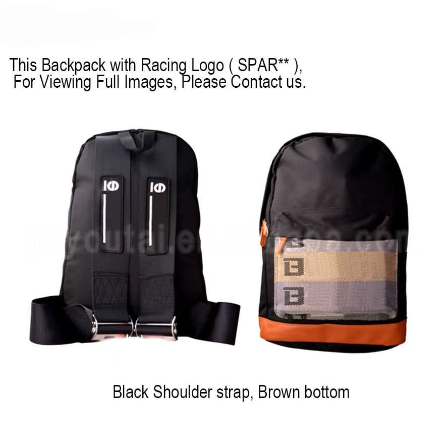 racing seat belt backpack