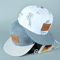2024 New cotton denim hat affixed cloth letters casual fresh graffiti snapback caps for woman men bone hip hop baseball cap preview-1