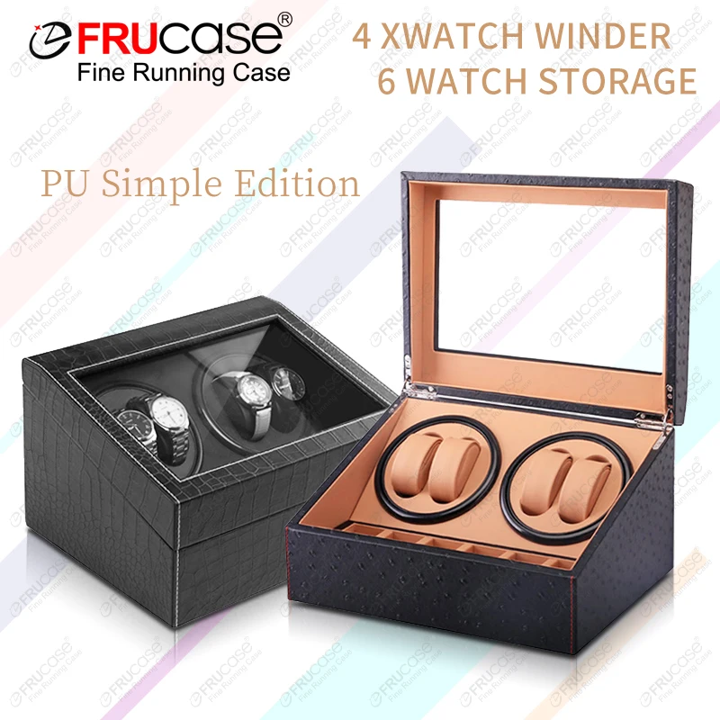 FRUCASE PU Watch Winder for automatic watches automatic winder 4+6