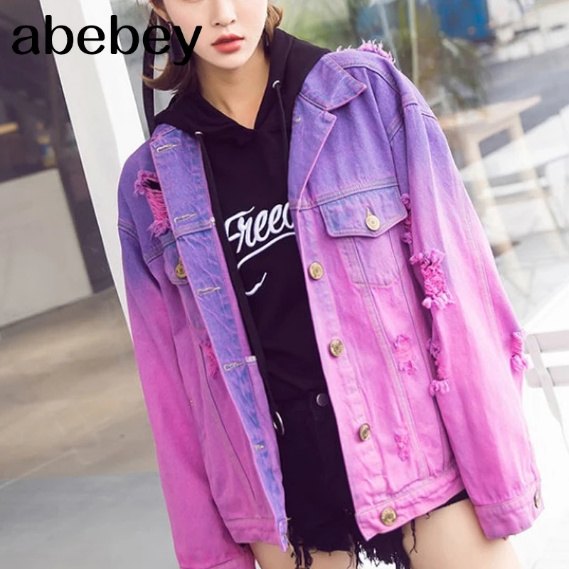 womens purple jean jacket