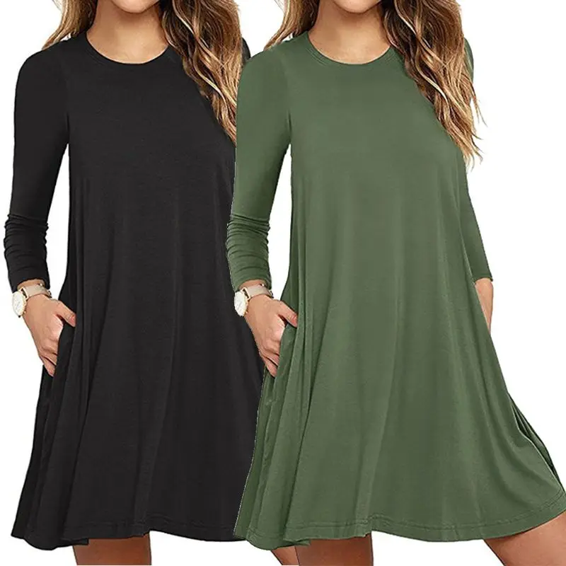 Womens long sleeve t shirt dress Clearance