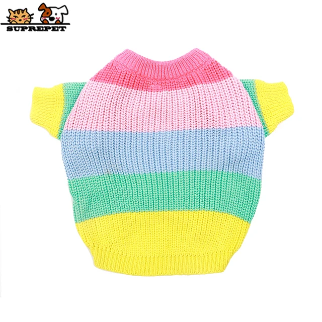 SUPREPET Pet Dog Clothes Rainbow Dog 