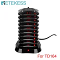 Retekess 10 Pcs Coaster Pager Receivers 1 Charging Base For TD164 Restaurant Pager Calling System For Cafe Bar Food Court Clinic