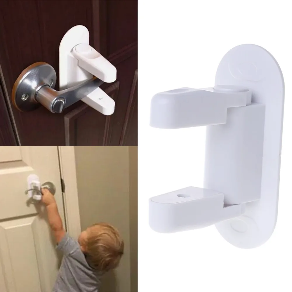 Child Safety Door Handle Locks Protect Baby Door Handle Locks Pet Room Door  Handle Locks Easy to Install and Use 3M VHB Adhesive