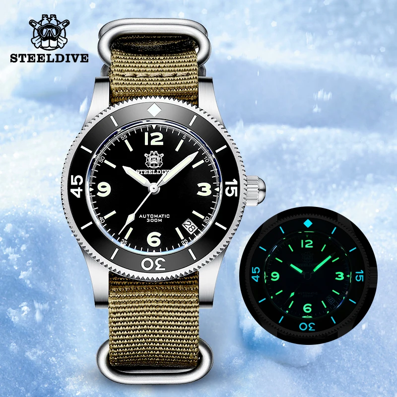 Acquistare Orologi da uomo | STEELDIVE 1952 World's First Dive Watch-Fifty  Fathoms Steel Diving Watch 300m Mens Automatic Mechanical Watches Sapphire  Luxury