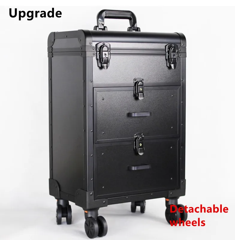 cosmetic luggage on wheels