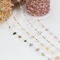 1meter Stone Chain Crystal Irregular Glass Stone Beads Chains Necklace Bracelet Components For DIY Jewelry Making Findings preview-4