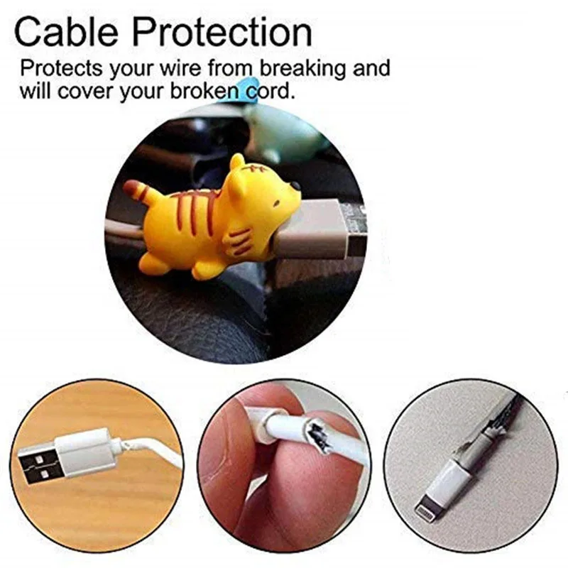 1 pcs Animal Cable bites Protector for Iphone protege cable buddies cartoon  Cable bites kabel diertjes Phone holder Accessory - AliExpress