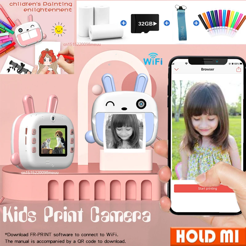 Купить Фотоаппарат и фото | Portable Mini Wifi Children Camera Instant ...