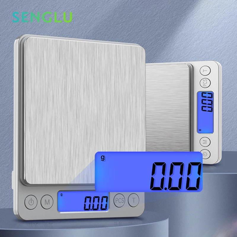 Digital Kitchen Scale 500g/3kg Food Multi-Function 304 Stainless Steel Balance LCD Display Measuring Grams Ounces Cooking Baking