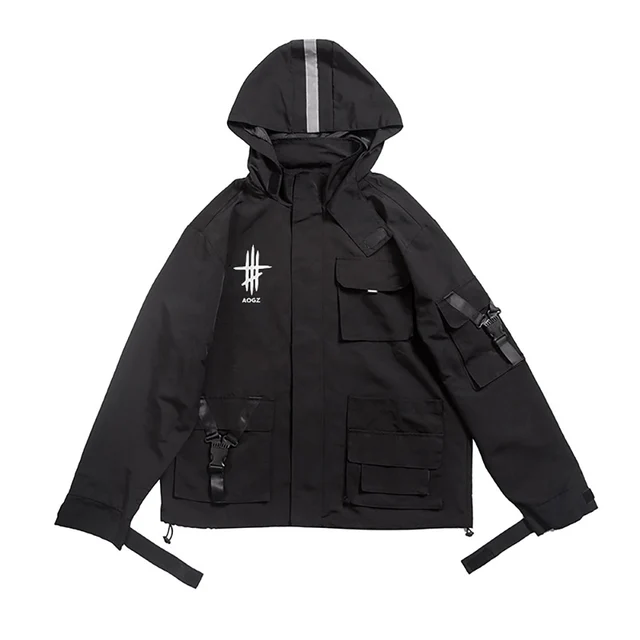 Techwear Streetwear Black Jacket 