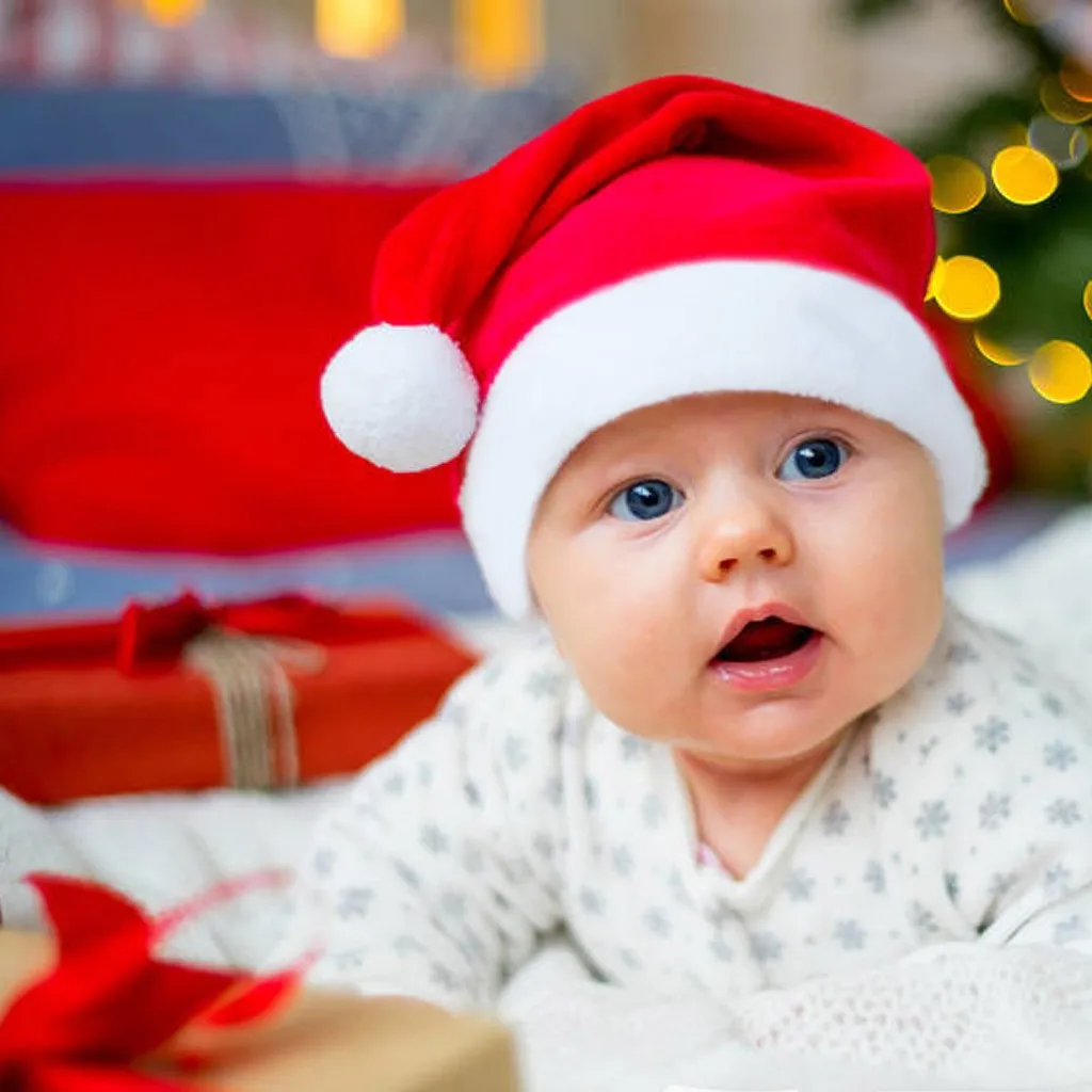 Christmas Hat For Kids 2pcs Thick 