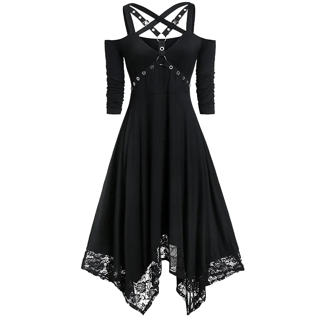 womens black gothic dress