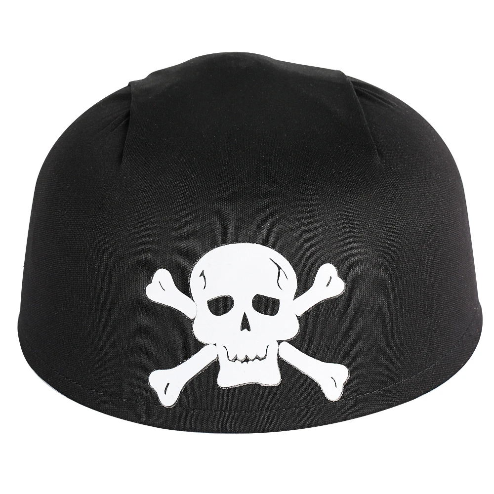 black and white skull cap