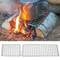 2Pcs Stainless Steel Camping Grill Barbecue Wire Mesh BBQ Grill Mat Cooking Grid for Outdoor Camping Grill preview-2