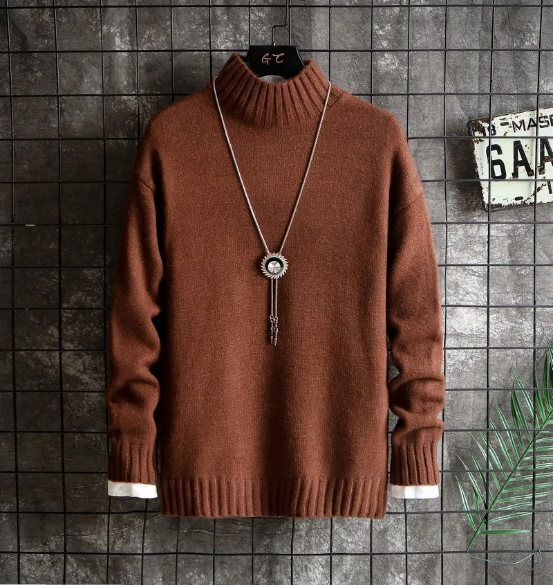 Winter men's half turtleneck sweater 