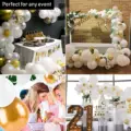 100PCS White Gold Party Theme Balloon Garland Arch Kit Boy Birthday Wedding decoration Latex Balloons Baby Shower Decorations preview-3