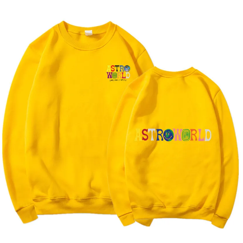 astroworld sweatshirt yellow