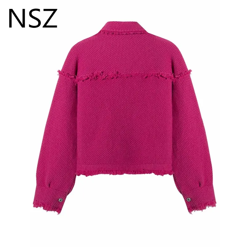 cropped knitted jacket