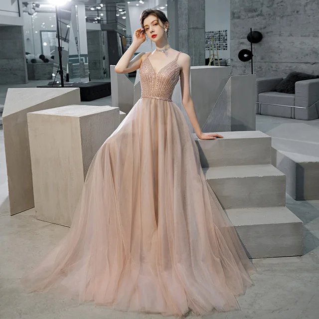 Sexy Bridal Gown Long Evening Dress 