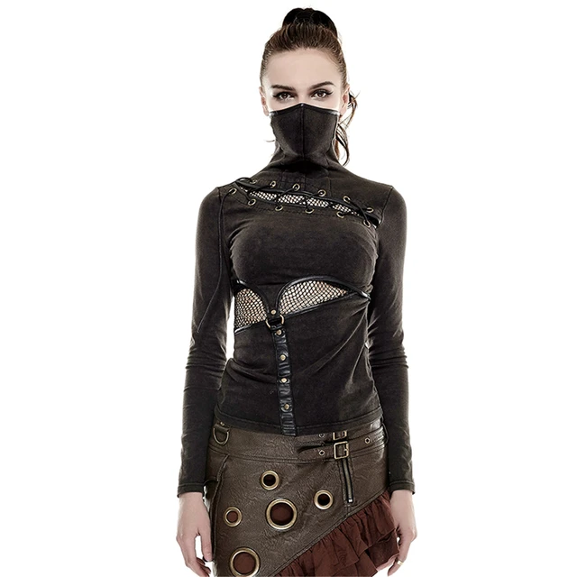 Steampunk Wome's Brown Color T-shirt 