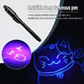 5PCS Luminous Light Pen Magic Marker 2 In 1 UV Black Light