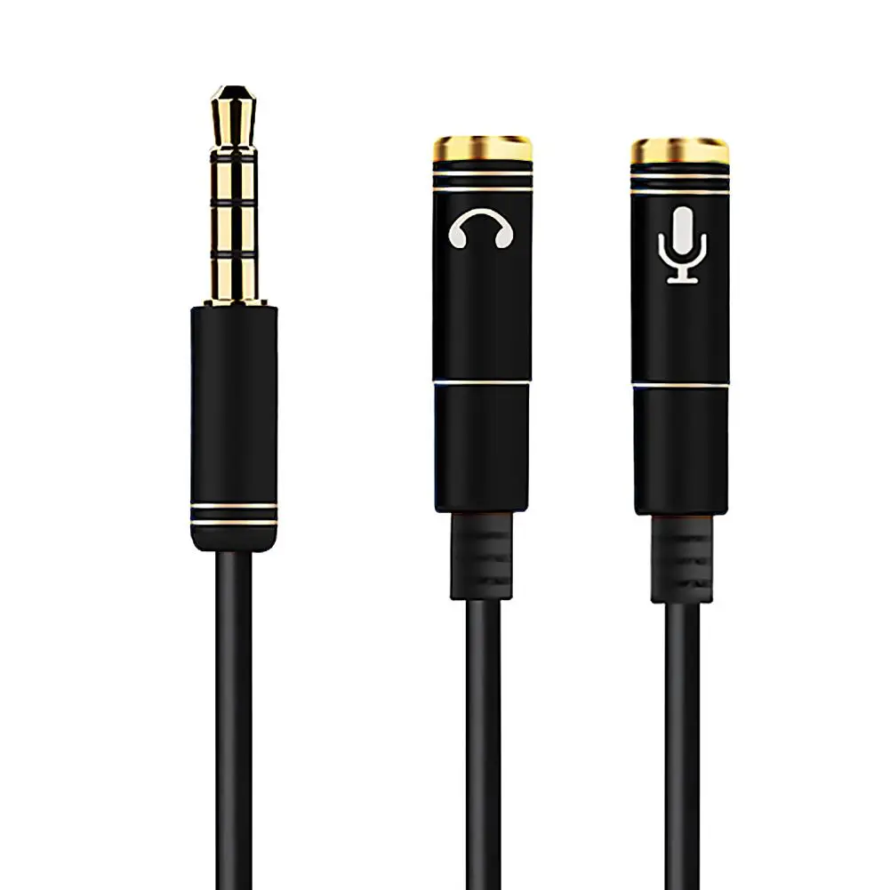 Купить Алиэкспресс 3.5mm Microphone Aux Cable 1 Male 2 Female Audio