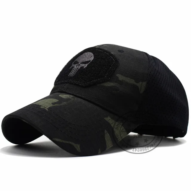 black tactical hat