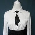 Slim Neck Tie Men's and Women's General Professional Dress Self Bow Tie White Shirt Collar Flower BowTie for Women Accessories preview-3
